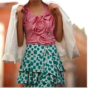 Anthropologie edme & esyllte little green skirt
